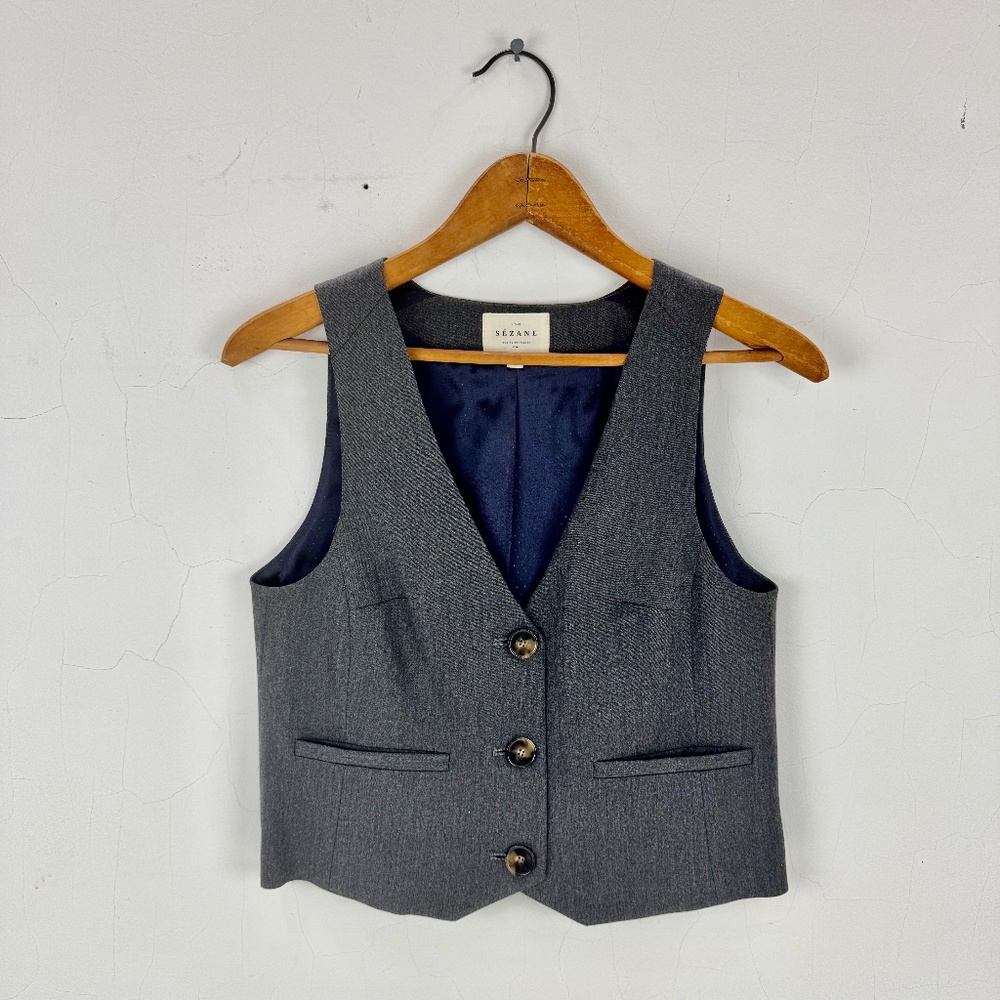 Sezane grey vest - NWOT -
